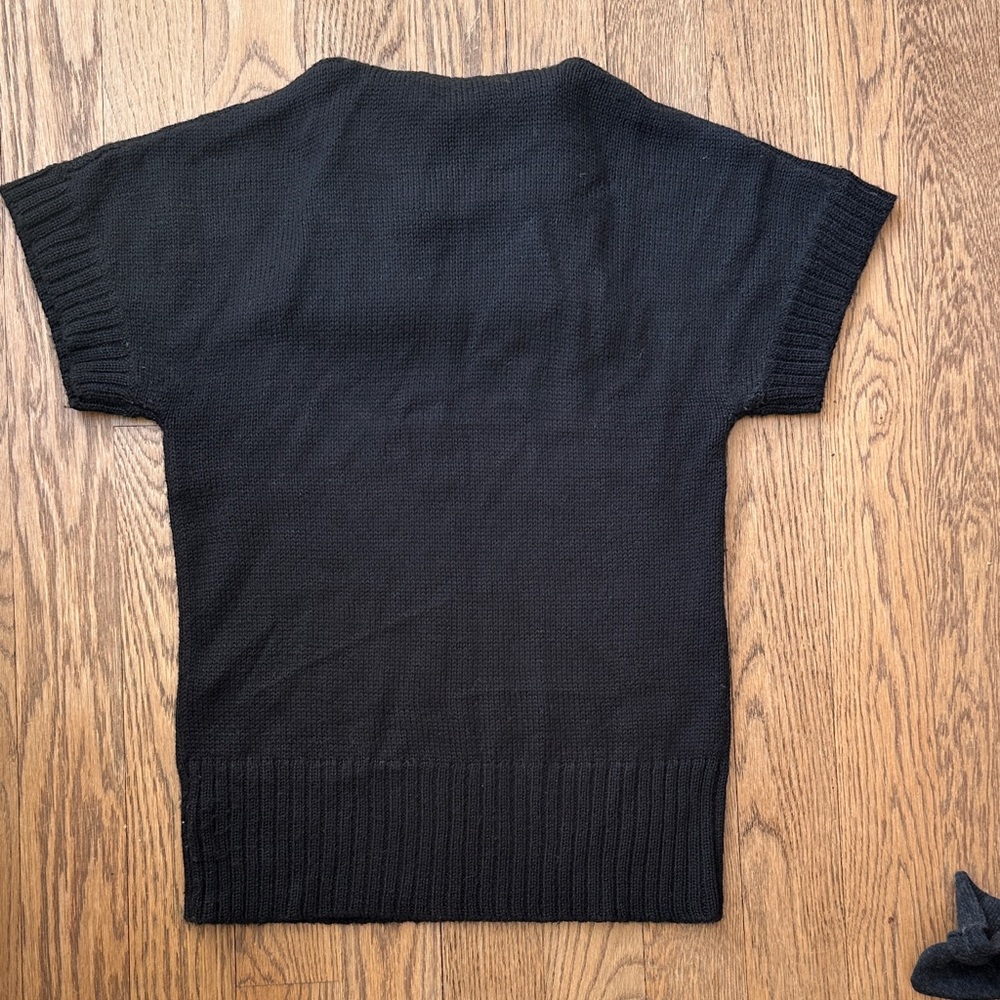 DKNYC Black Short-Sleeve Turtleneck Sweater - Picture 5 of 5